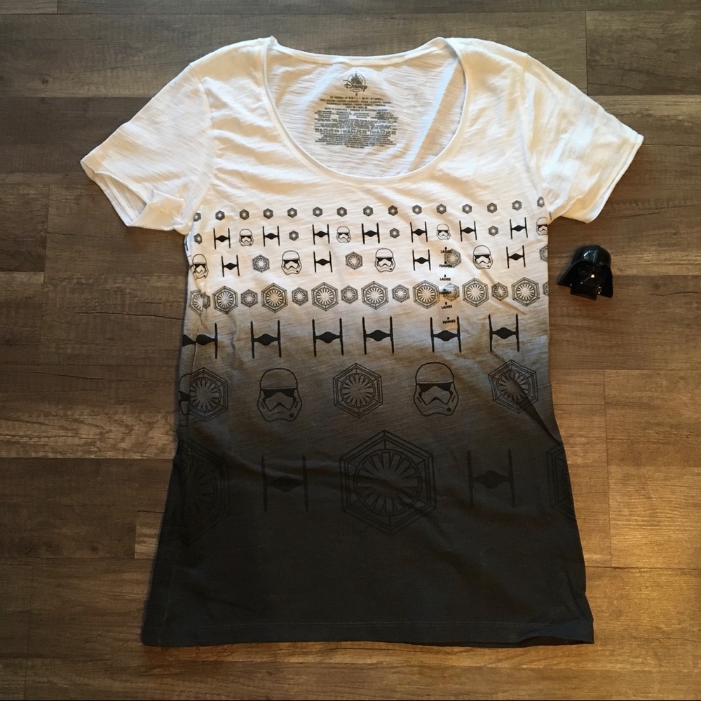 NEW Disney Star Wars Storm Trooper Ombré Shirt